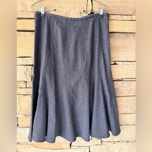 Larry Levine Charcoal A-Line Skirt with Swing! Washable. Easy work wear. Size 10